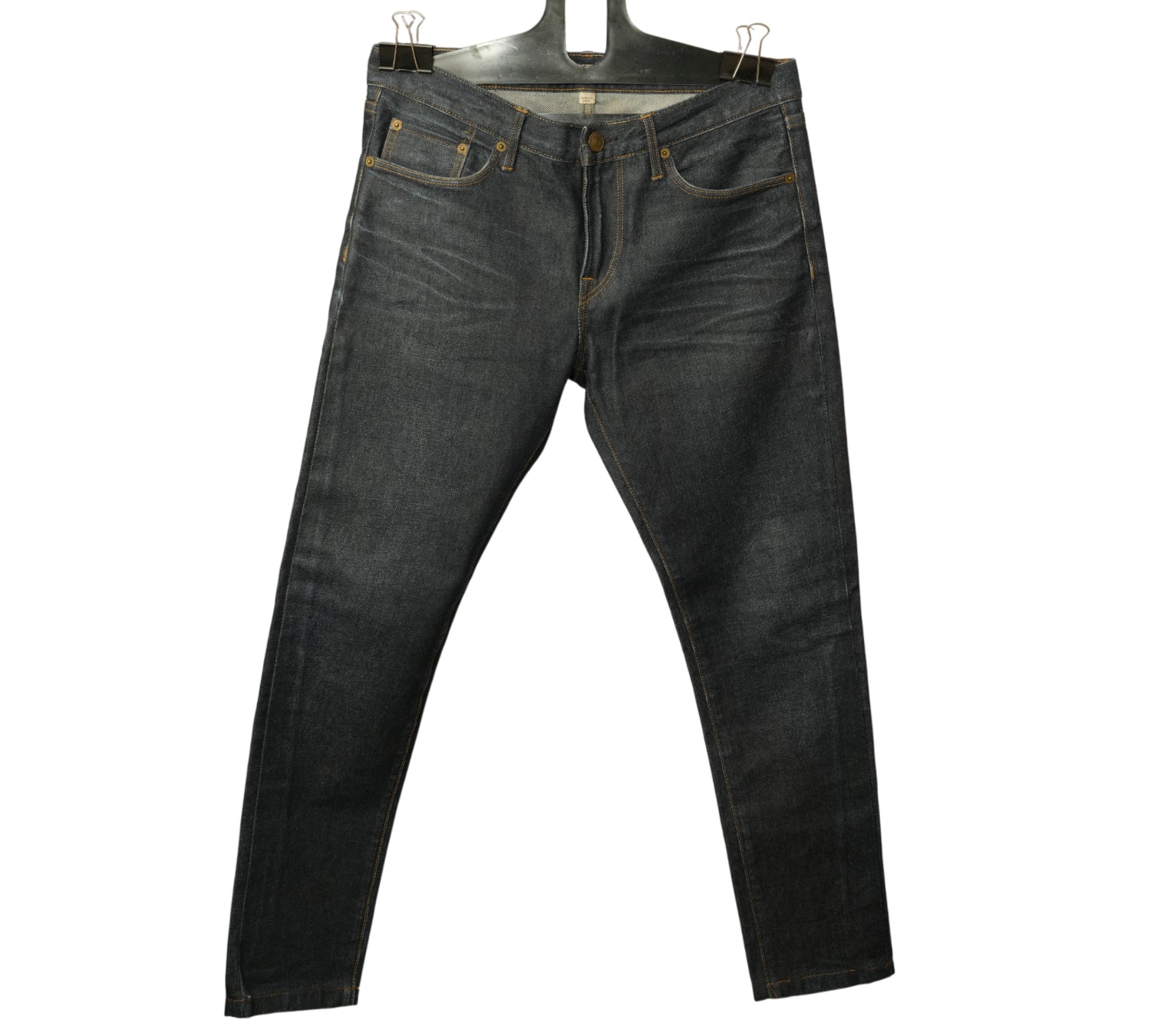 Slim Fit Resin-Coated Denim Jeans Size - 30