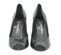 Black Patent Leather Peep-Toe Pump Size 40 – Eur