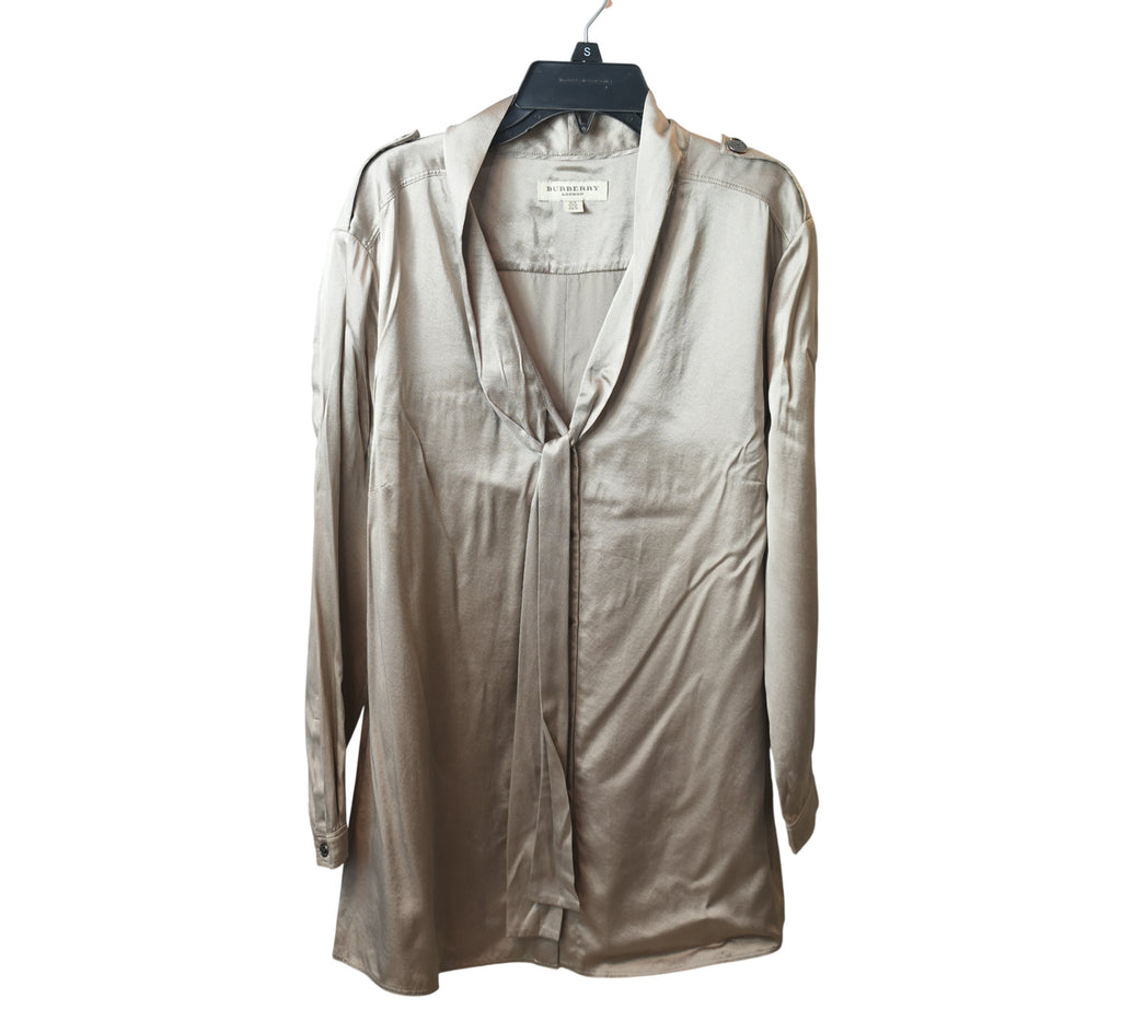 Silk Tie-Neck Blouse Shirt Size 16 – UK