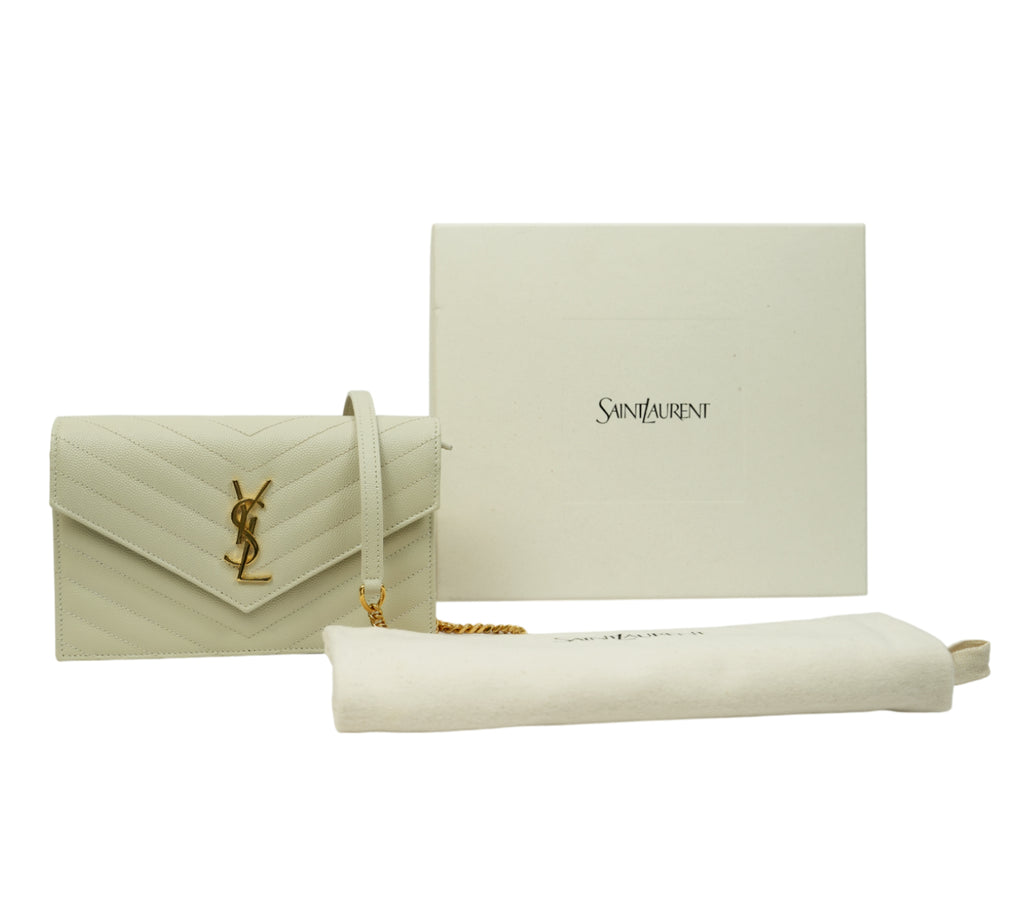 Crema Soft Cassandre Envelope Chain Wallet