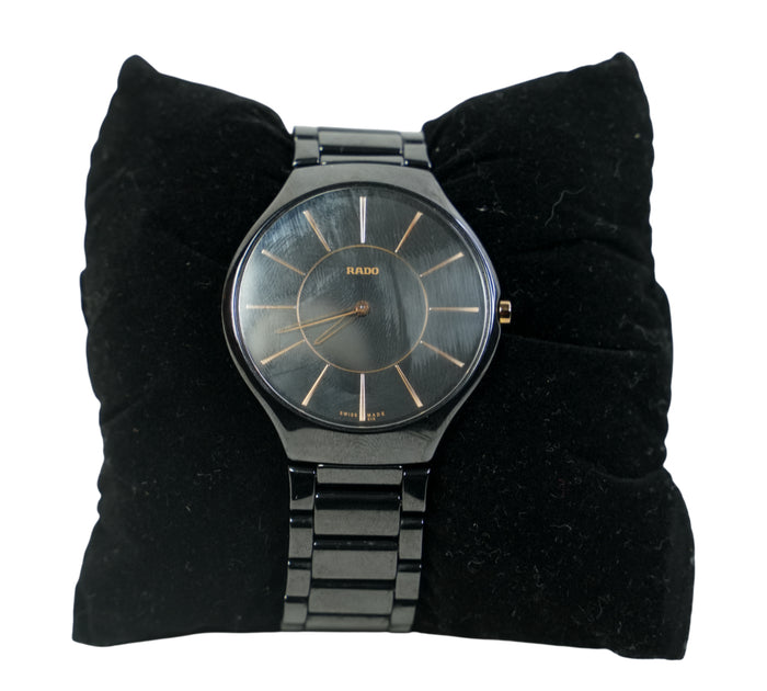True Thinline Black Ceramic Watch