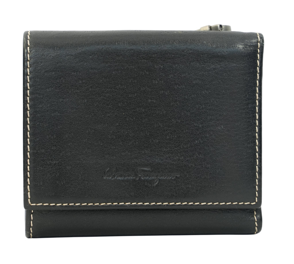 Classic Smooth Leather Compact Trifold Wallet