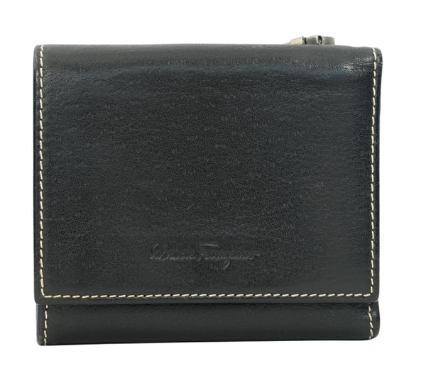 Classic Smooth Leather Compact Trifold Wallet