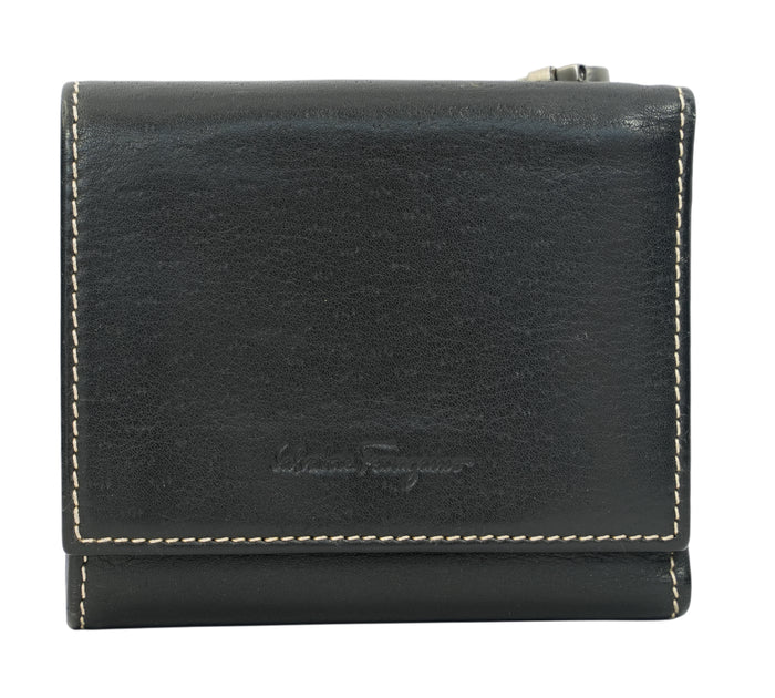 Classic Smooth Leather Compact Trifold Wallet