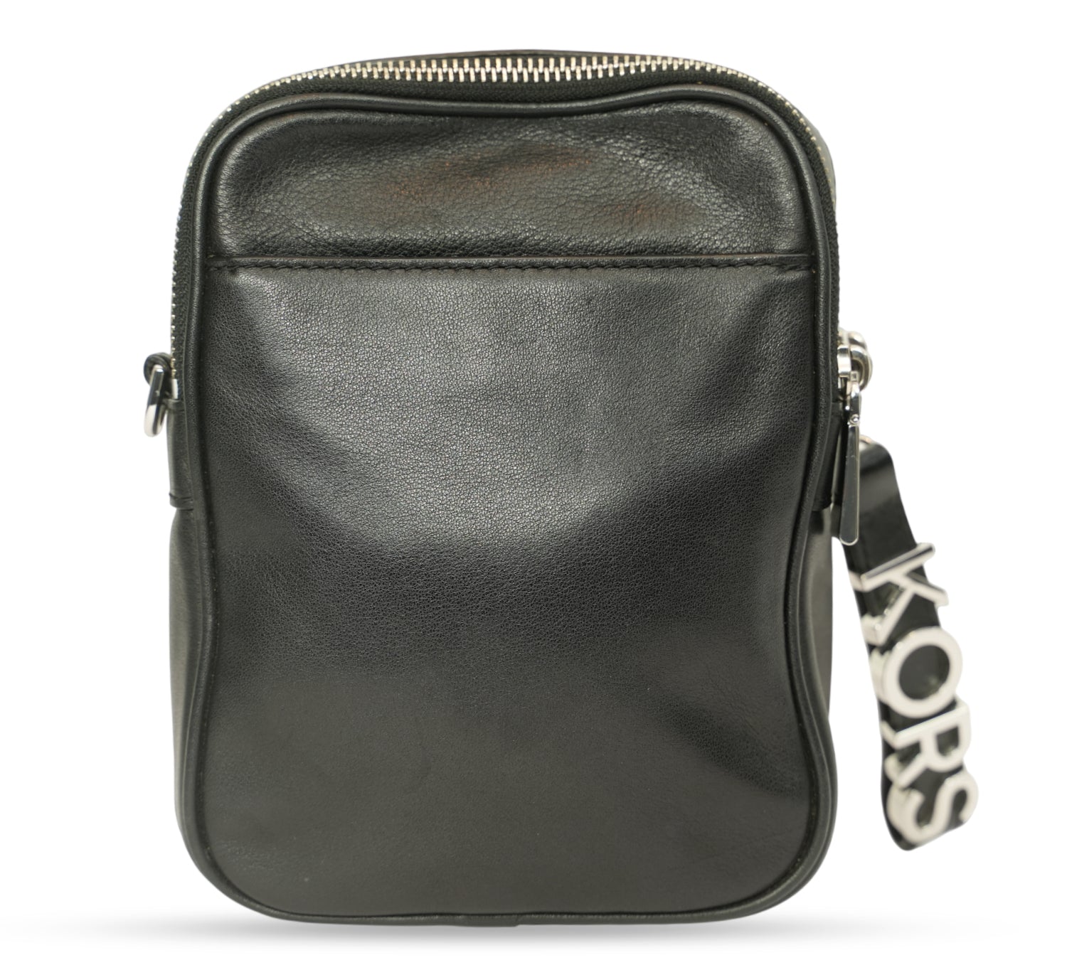 Jet Set Medium Leather Logo Tape Crossbody Bag