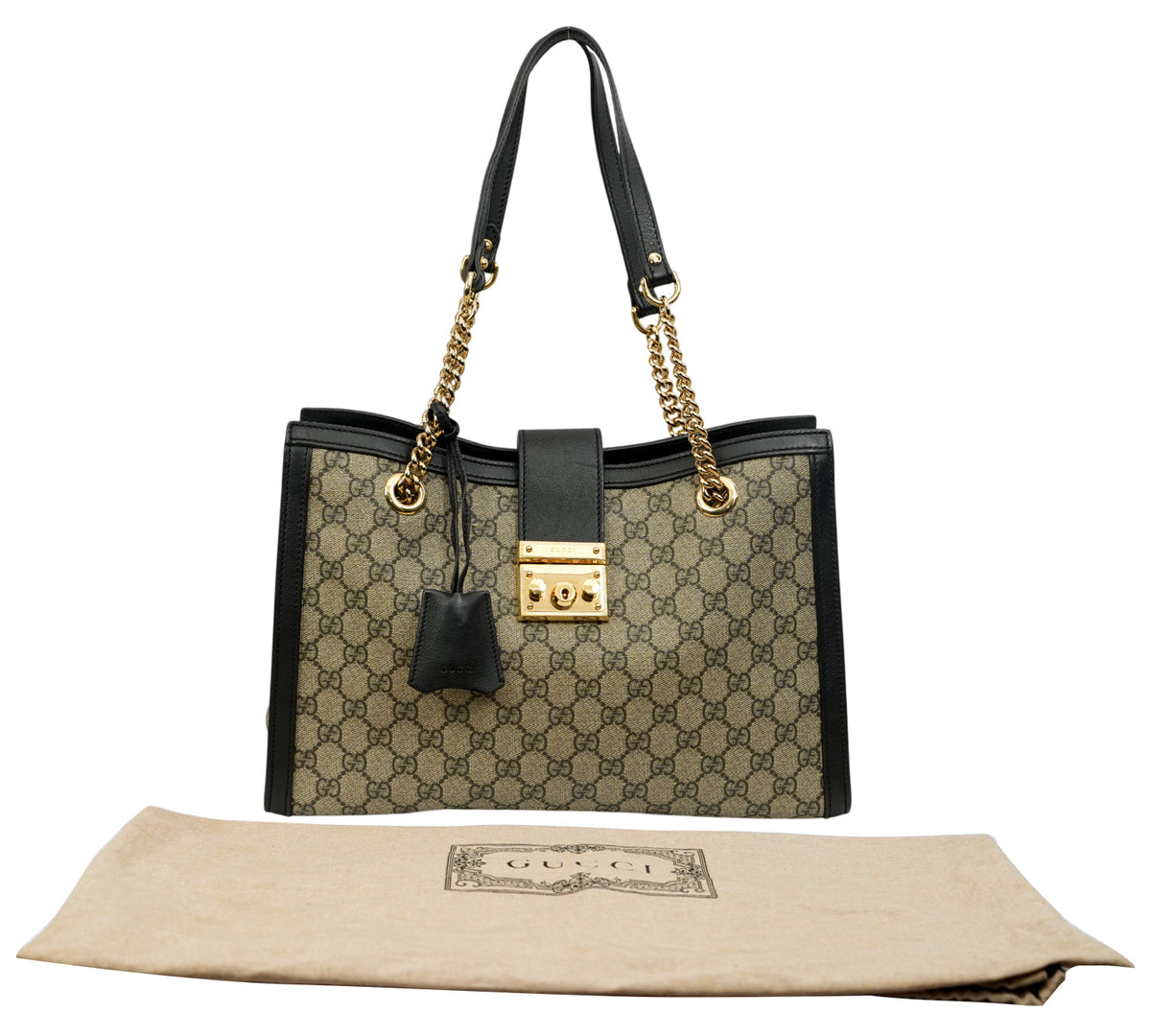 Gucci   Padlock Medium GG Supreme Tote Bag