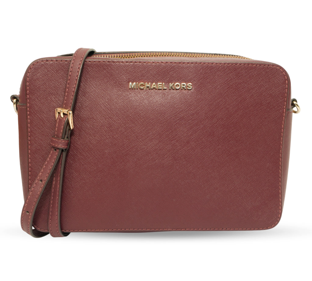 Burgundy Jet Set Crossbody Bag