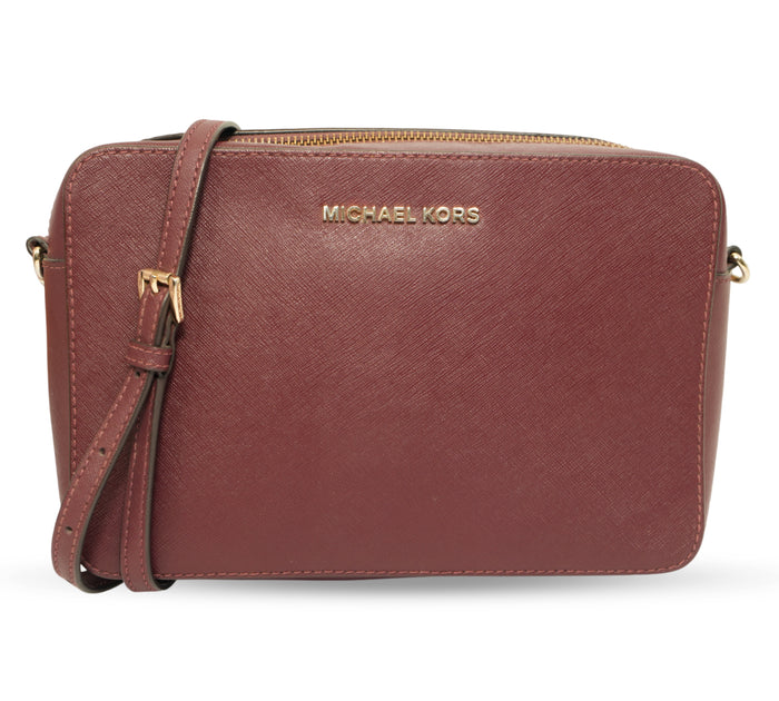 Burgundy Jet Set Crossbody Bag