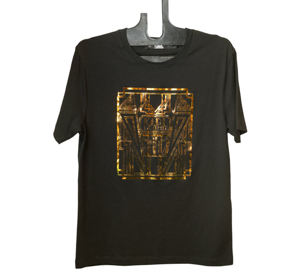 Black Art Deco Karl Logo T-Shirt Size - XS
