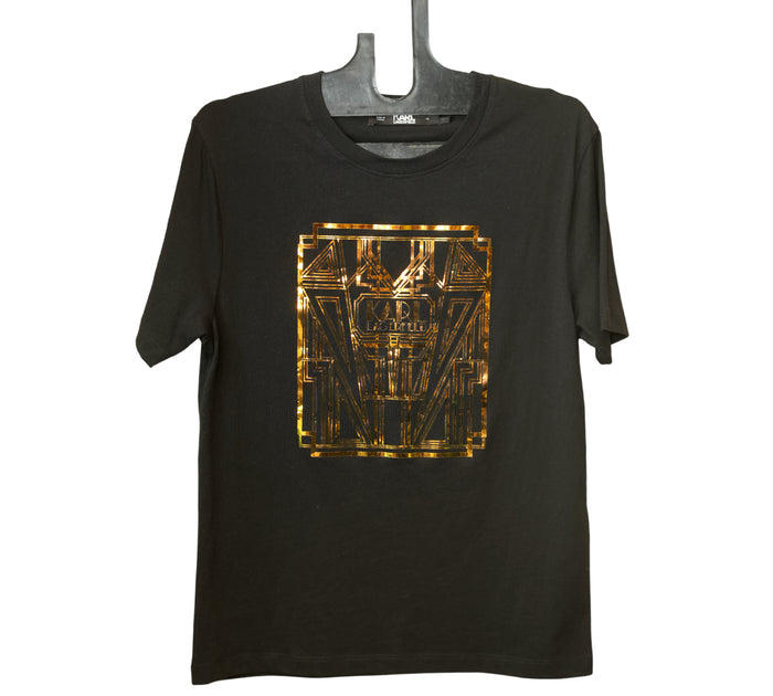 Black Art Deco Karl Logo T-Shirt Size - XS