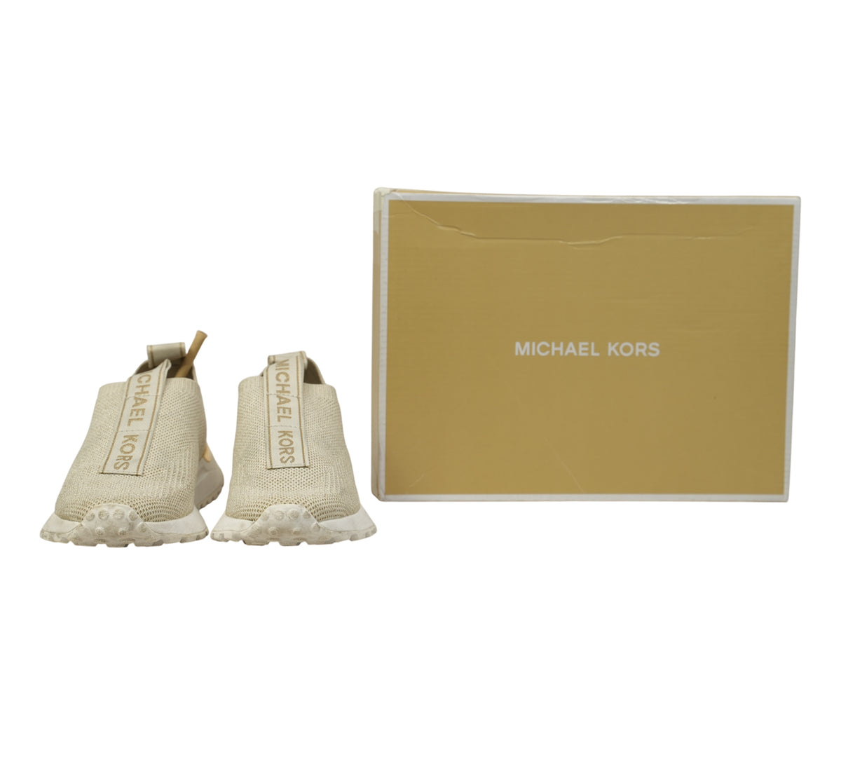 Michael Kors Light Sand Bodie Knit Slip-On Sneaker Size - 5.5 M