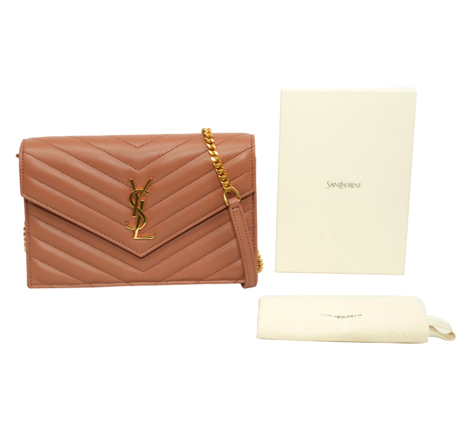 Dusty Rose Pink  Classic Cassandre Chain Wallet