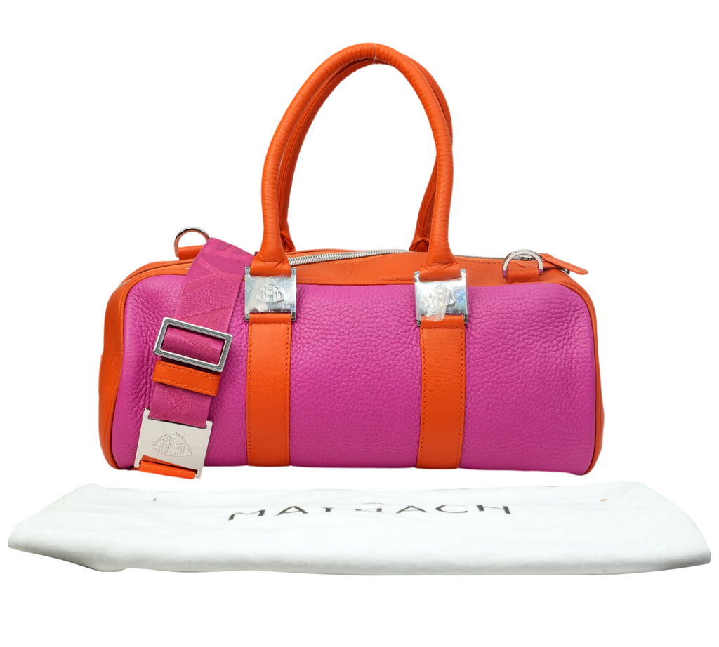 Colour-Blocked Barrel Bag