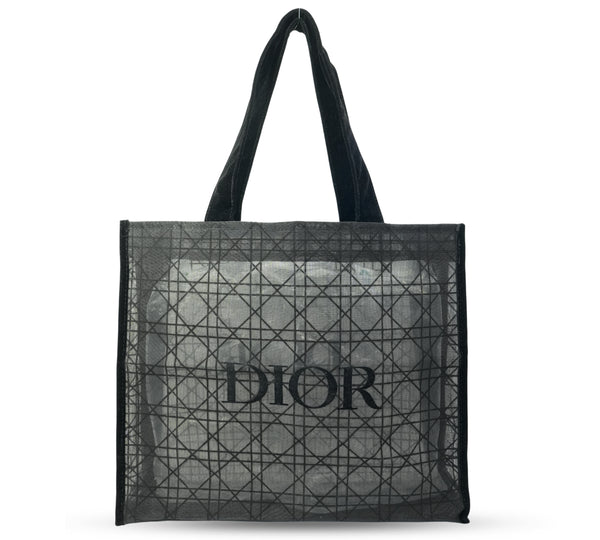 Beauty Black Mesh Tote Bag
