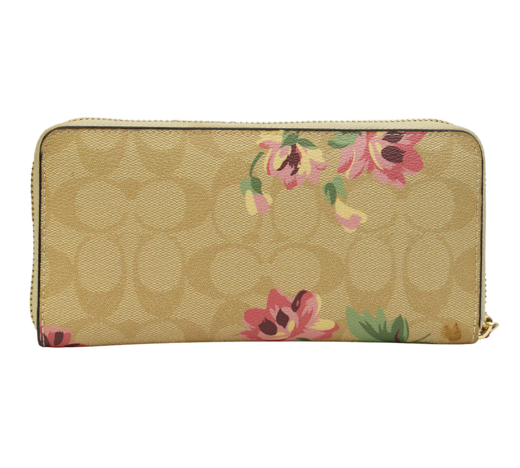 Prairie Rose Print Accordion Zip Wallet