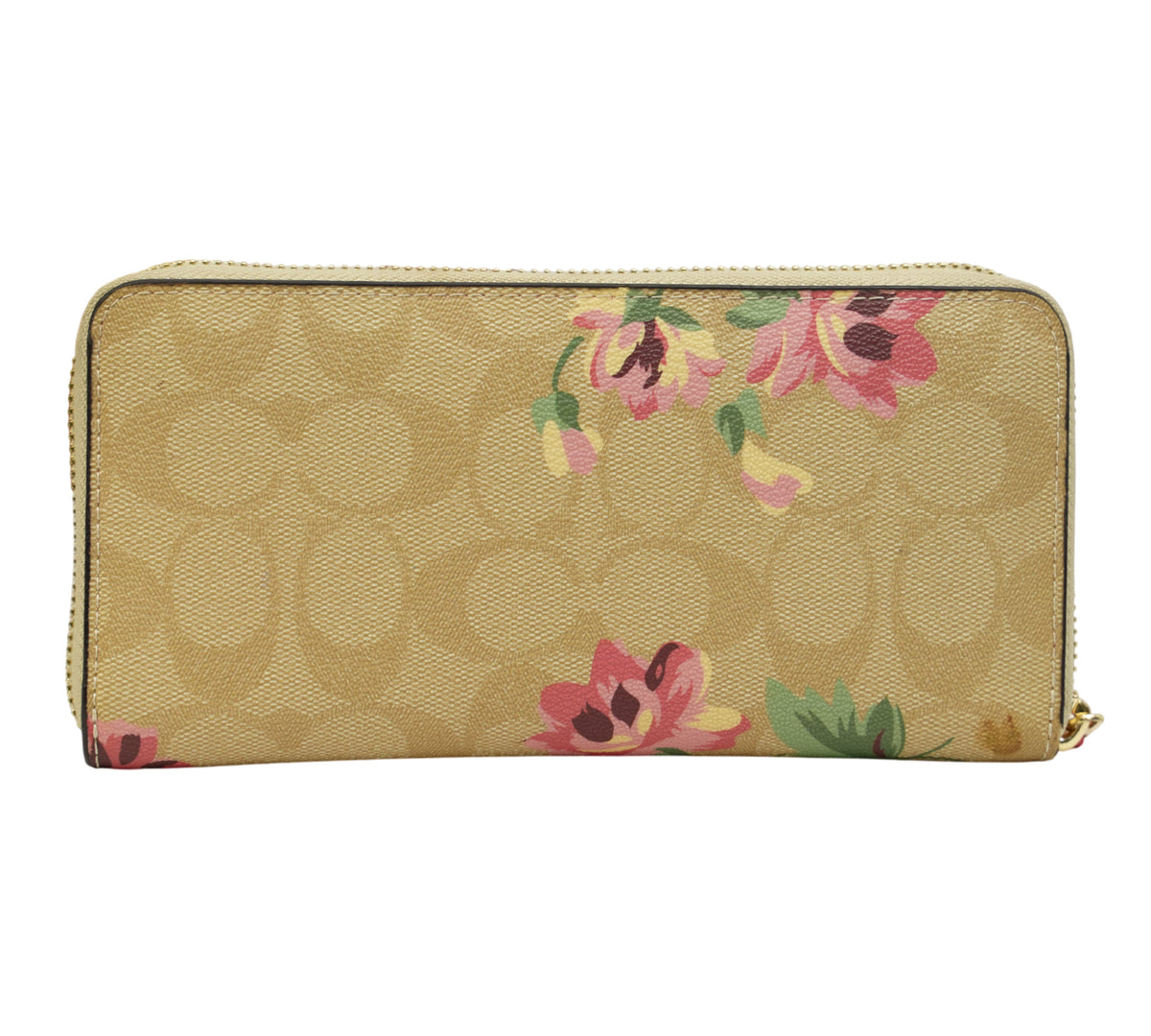 Coach Prairie Rose Print Accordion Zip Wallet