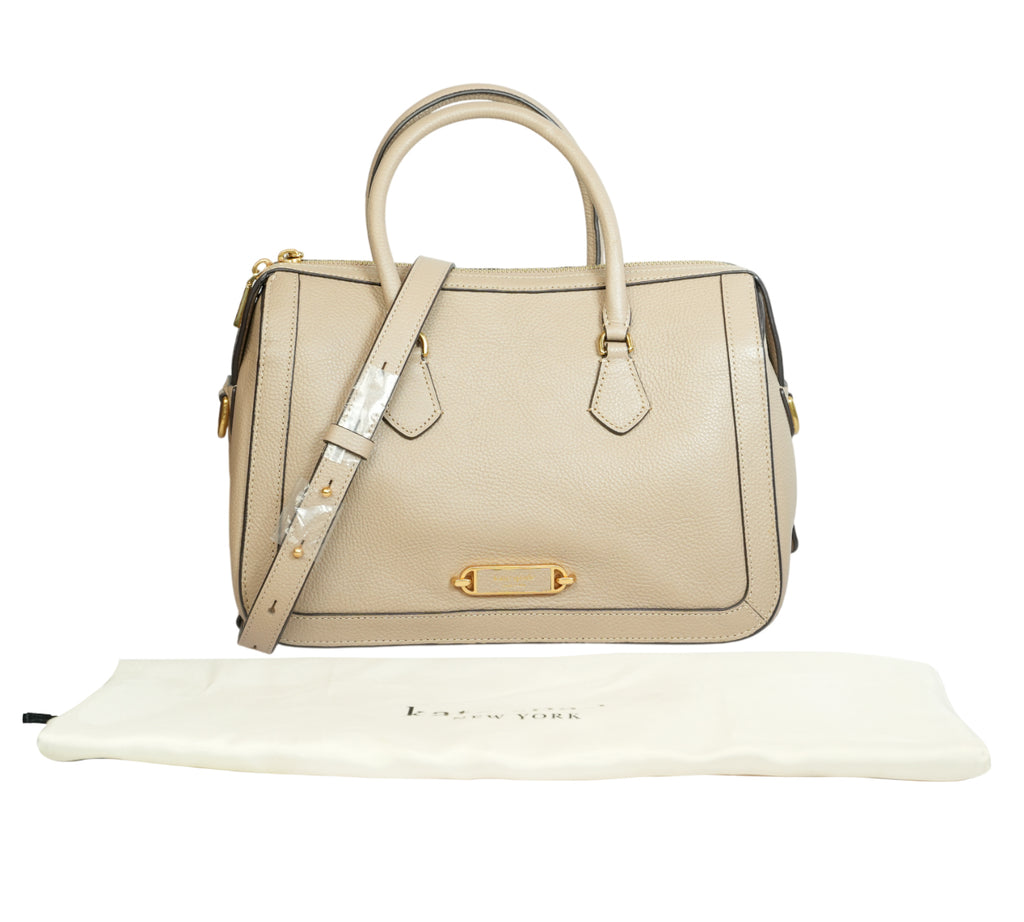 Beige Gramercy Medium Satchel Bag