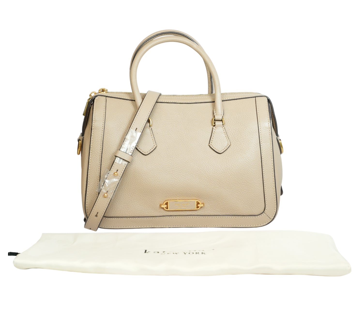 Beige Gramercy Medium Satchel Bag