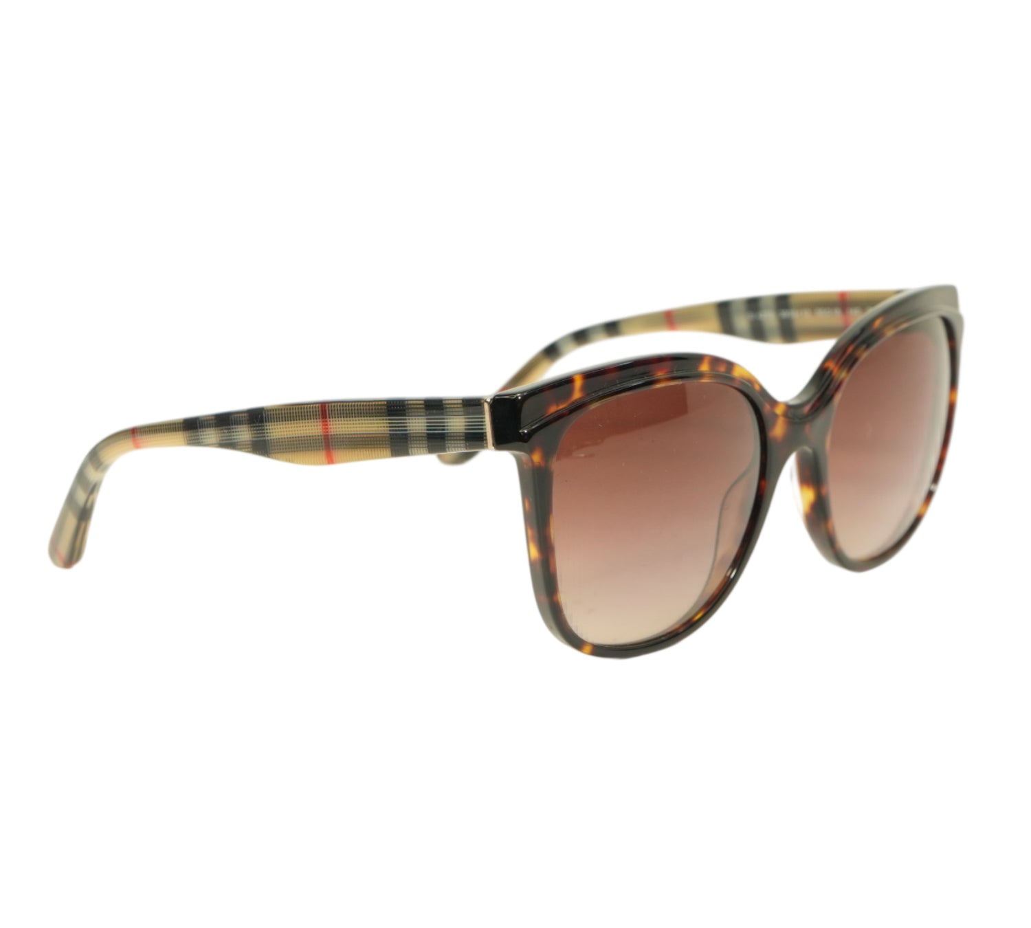 Burberry  Check-Temple Square Butterfly Sunglasses
