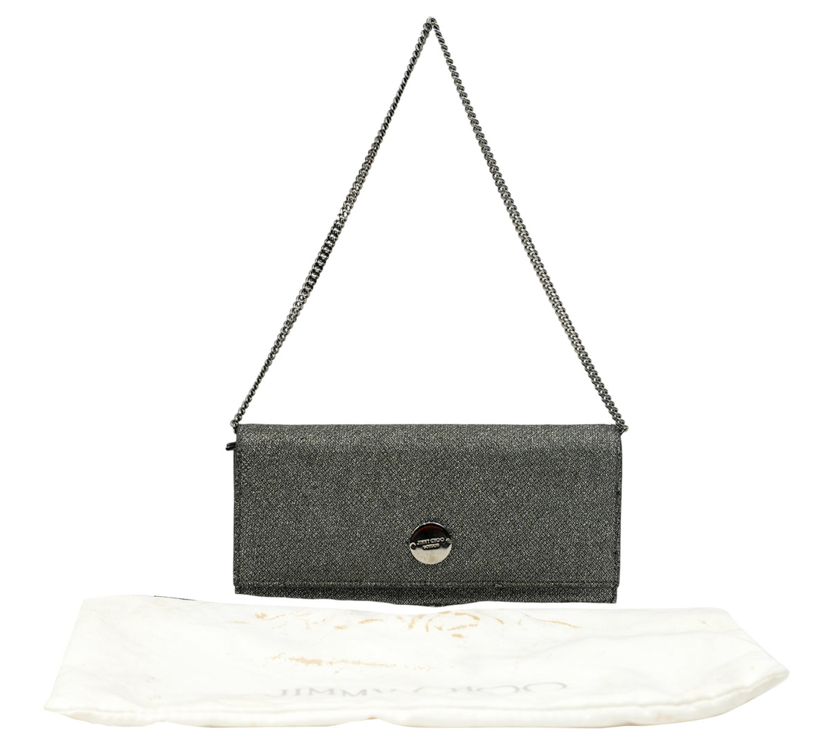 Jimmy Choo Florence Glitter Flap Crossbody Bag