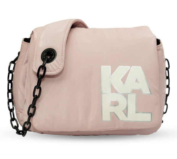 Pastel Jeans K/Letters Padded Flap Shoulder Bag