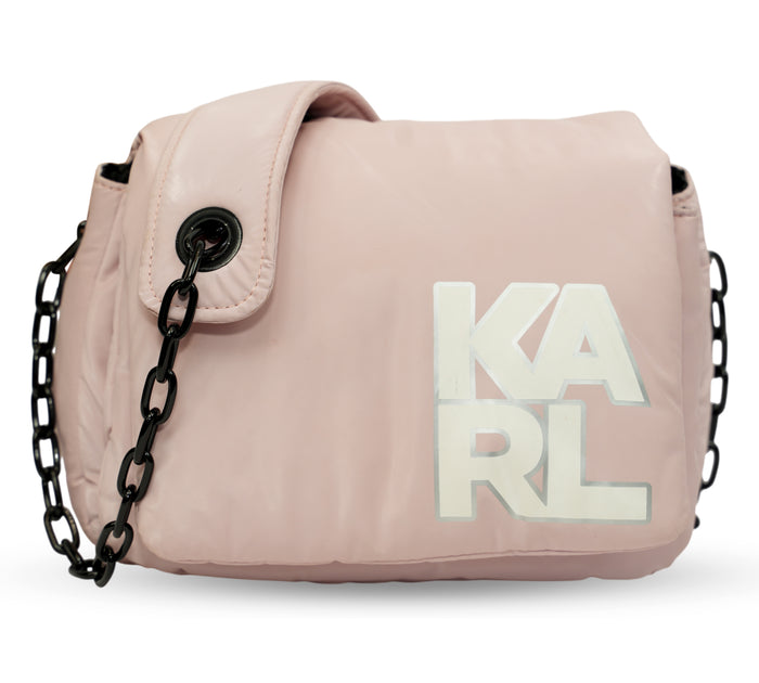 Pastel Jeans K/Letters Padded Flap Shoulder Bag