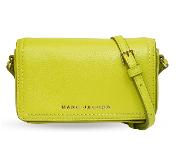 Lime Green Groove Leather Mini Bag