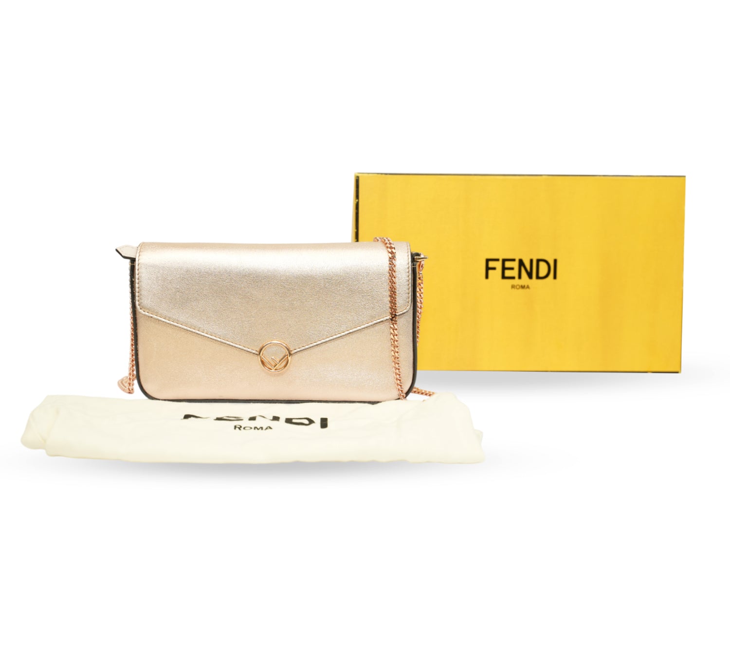 Rose Gold Envelope Wallet On Chain