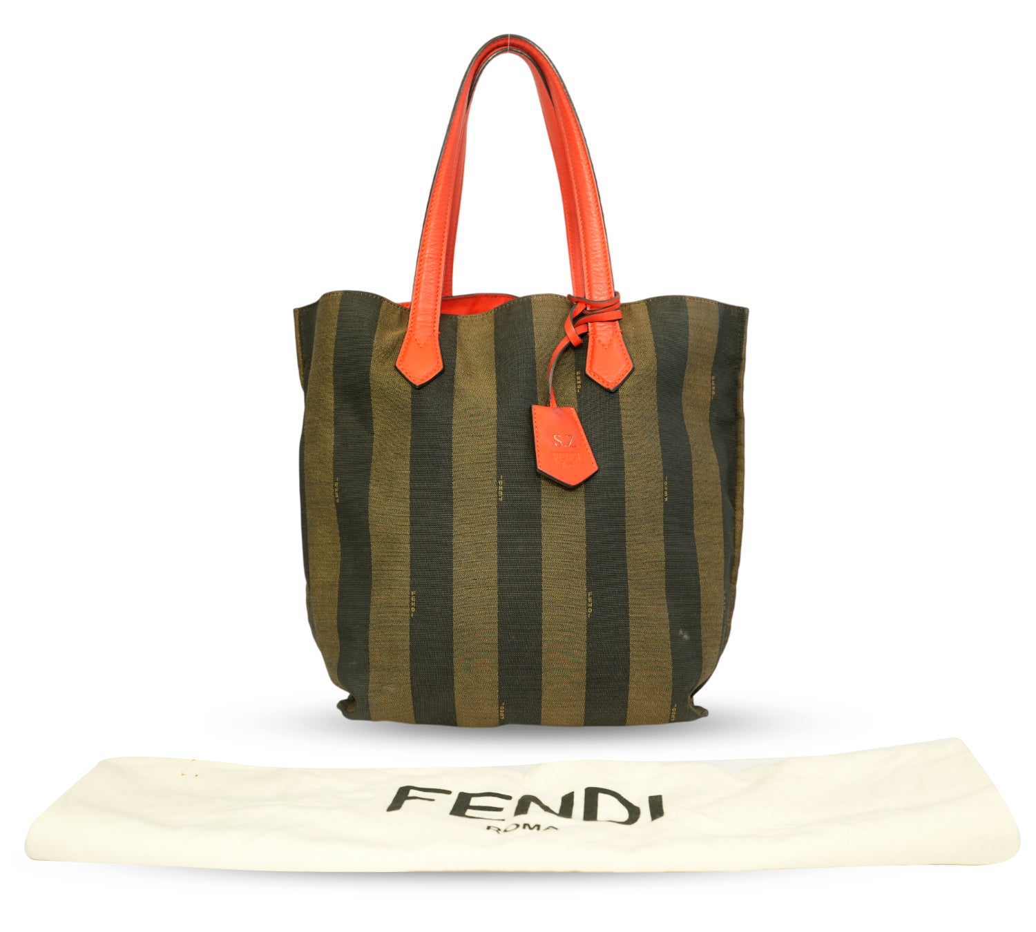 Vertical Open Pequin Canvas Shopping Tote