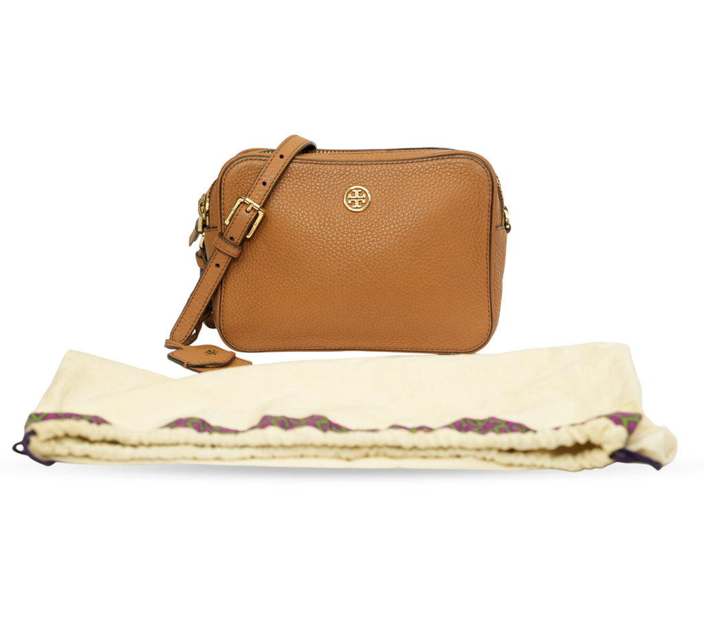 Robinson Textured Leather Double Zip Crossbody