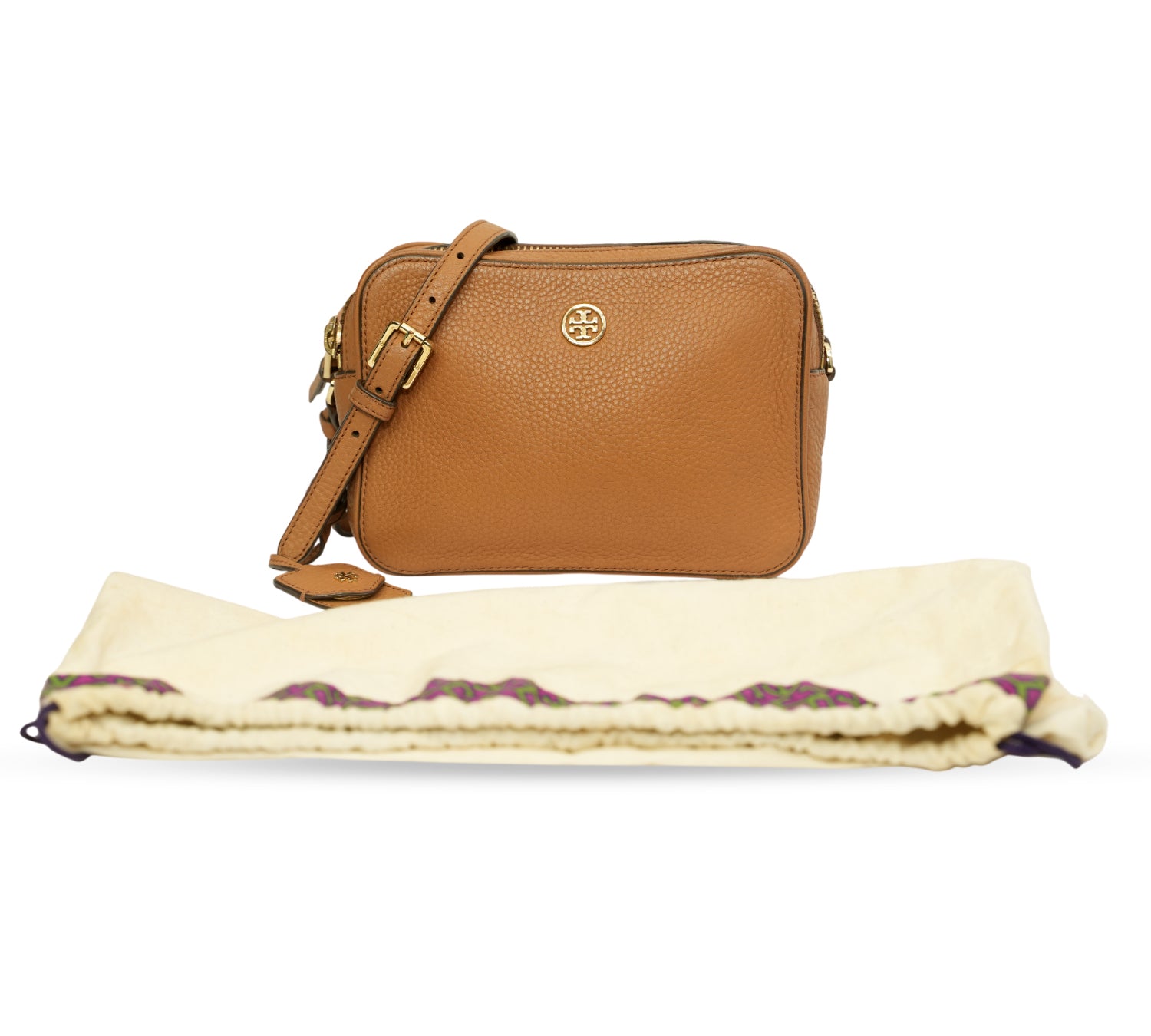 Robinson Textured Leather Double Zip Crossbody