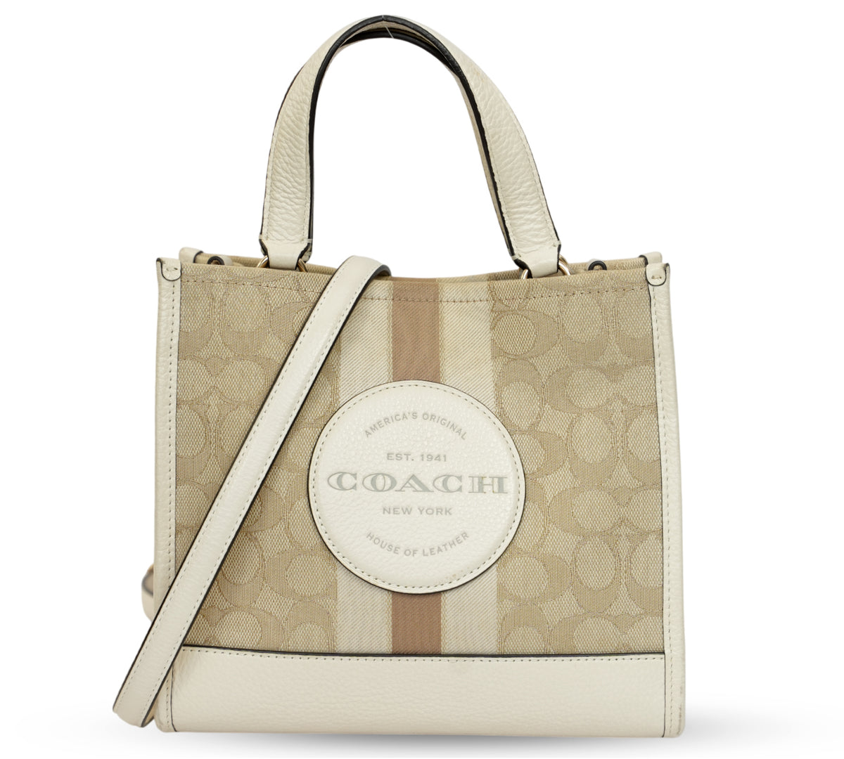 Coach Signature Jacquard Dempsey Tote
