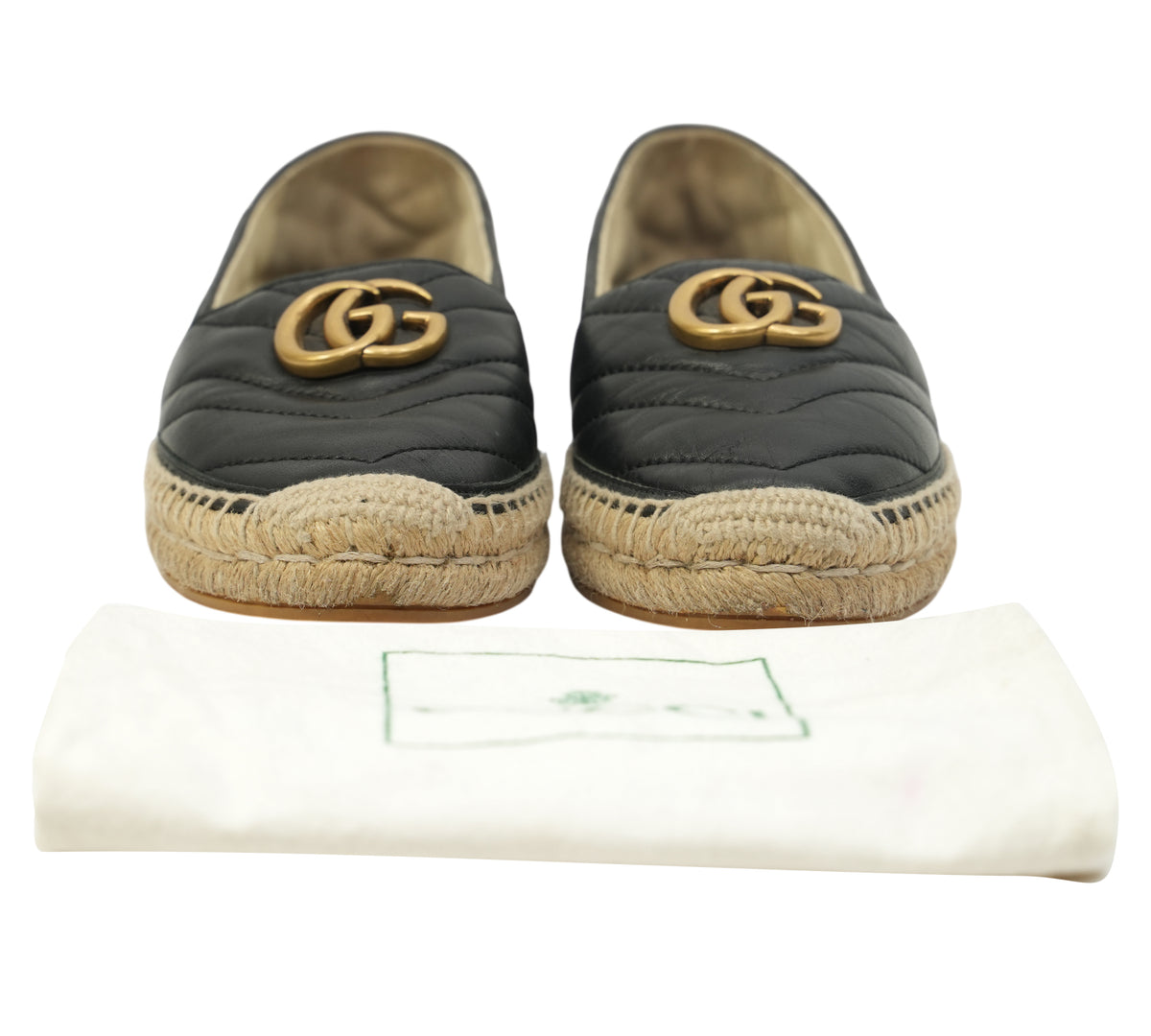 Gucci   Double G Matelassé Leather Espadrilles Size 35 - Eur