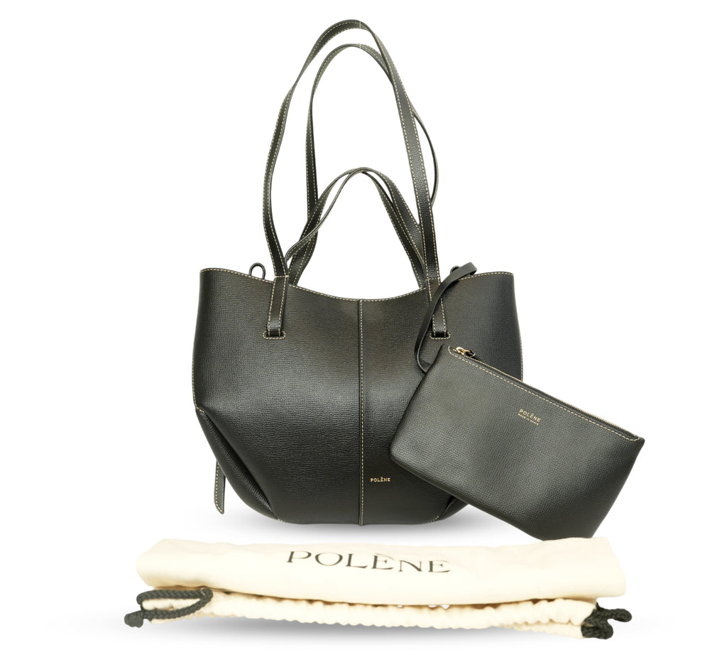 Cyme Small Edition Textured Black Ecru Bag