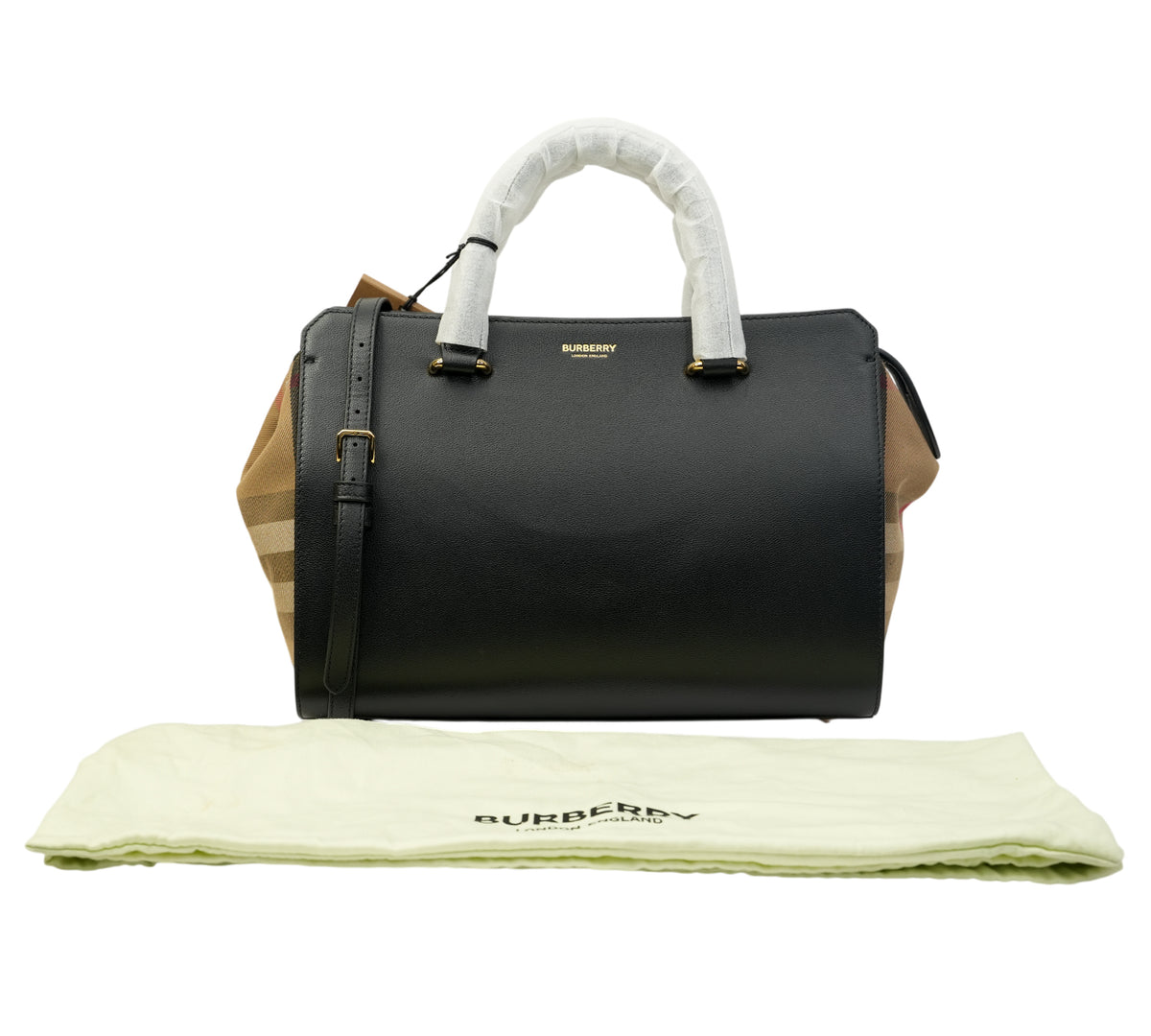 Burberry  Black Banwell Leather Tote Bag