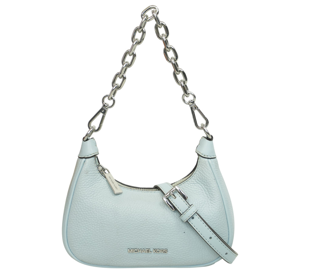 Pale Blue Cora Mini Zip Pouchette