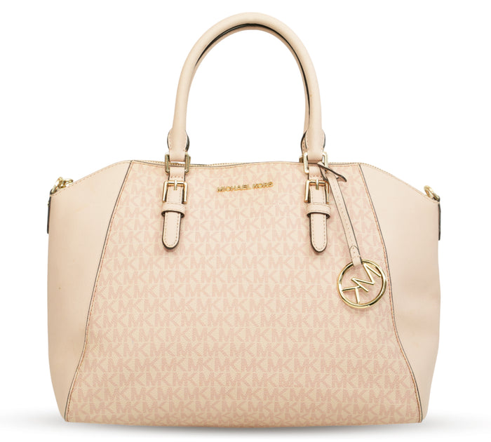 Pink Ciara Large Top Zip Satchel