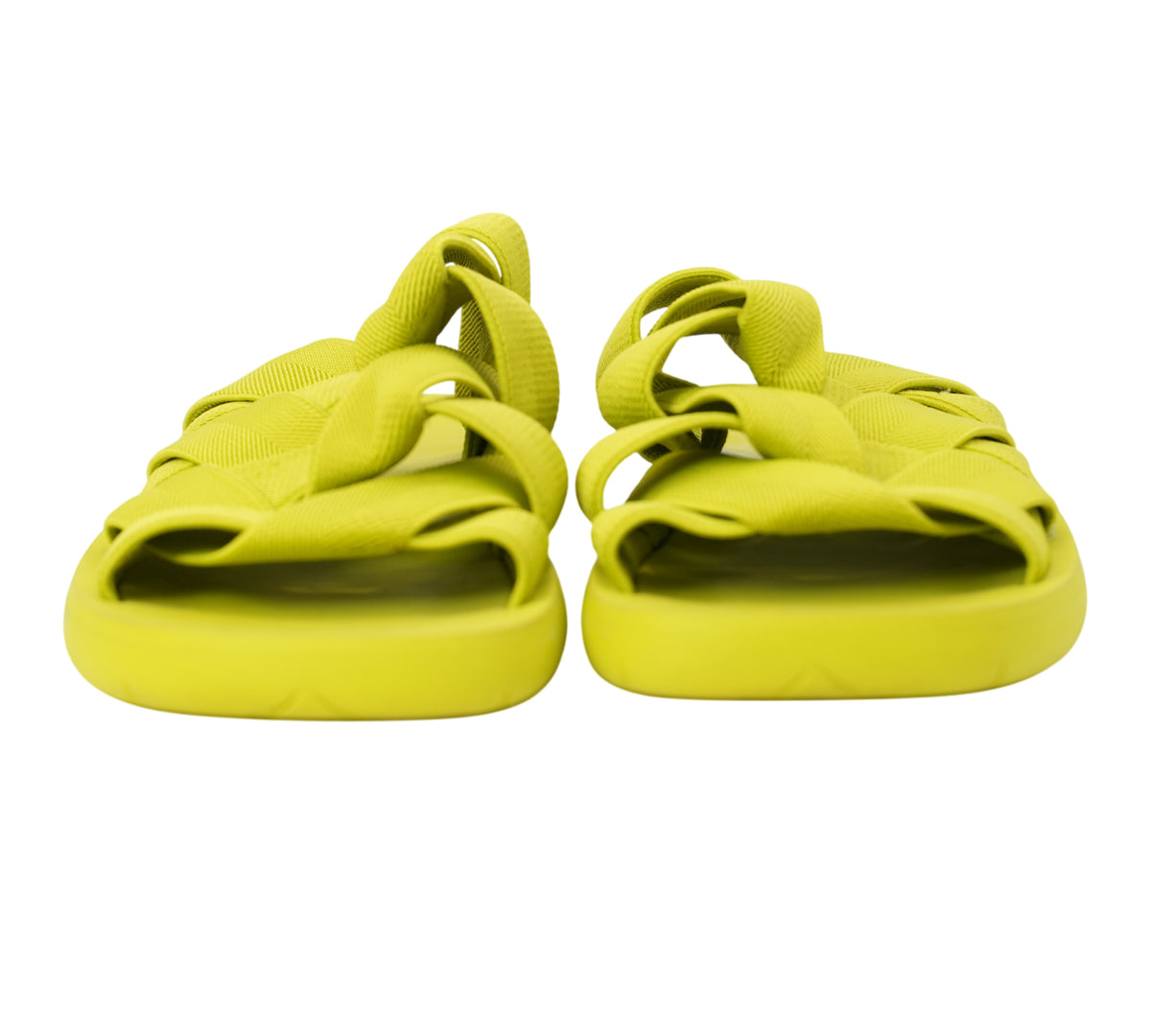 Bottega Veneta  Kiwi Intrecciato Elastic Plat Slides Size 41 - Eur