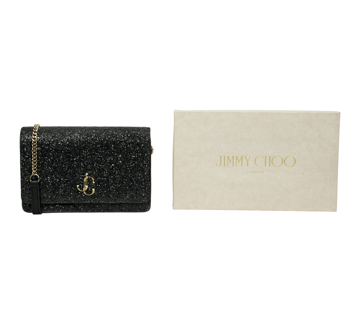 Jimmy Choo Palace Coarse Glitter Crossbody Bag