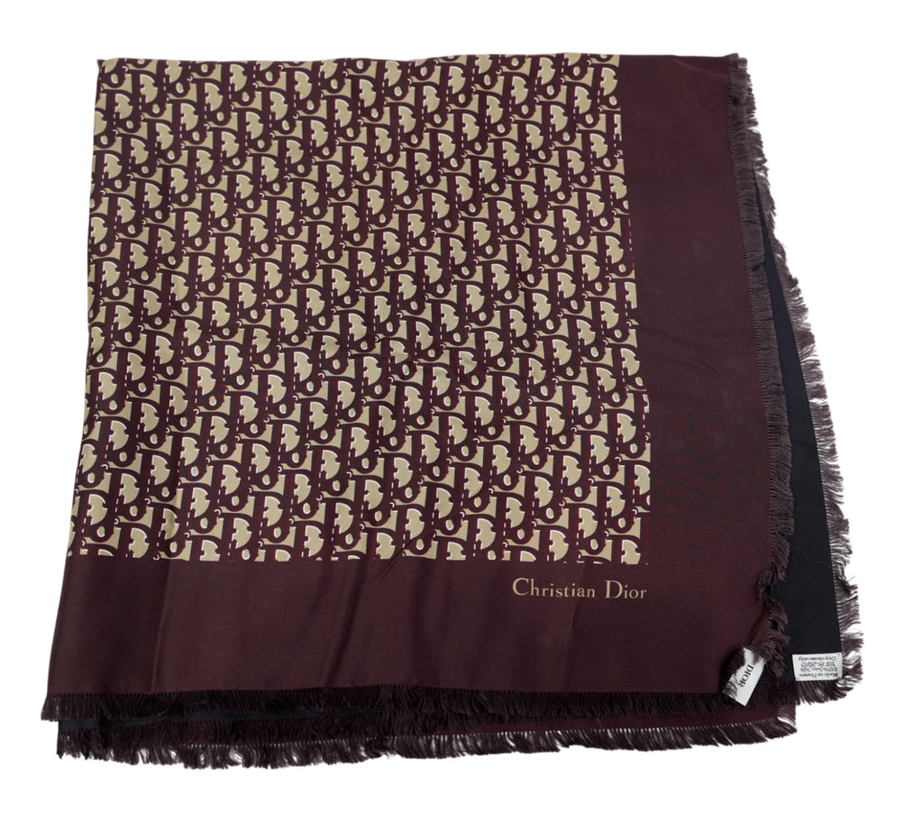 Diortwin Reversible Oblique Silk Scarf