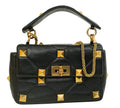 Black Garavani Medium Roman Stud Quilted Leather Shoulder Bag
