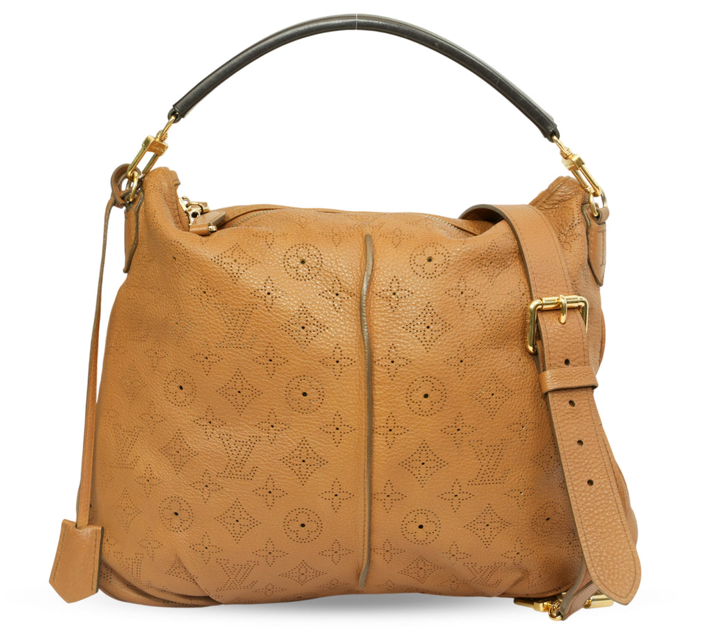 Caramel Monogram Mahina Leather Selene MM Bag