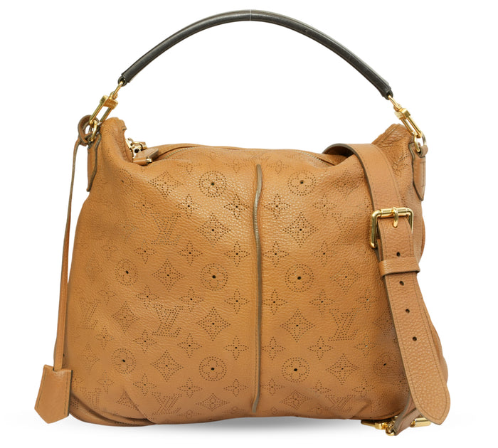 Caramel Monogram Mahina Leather Selene MM Bag