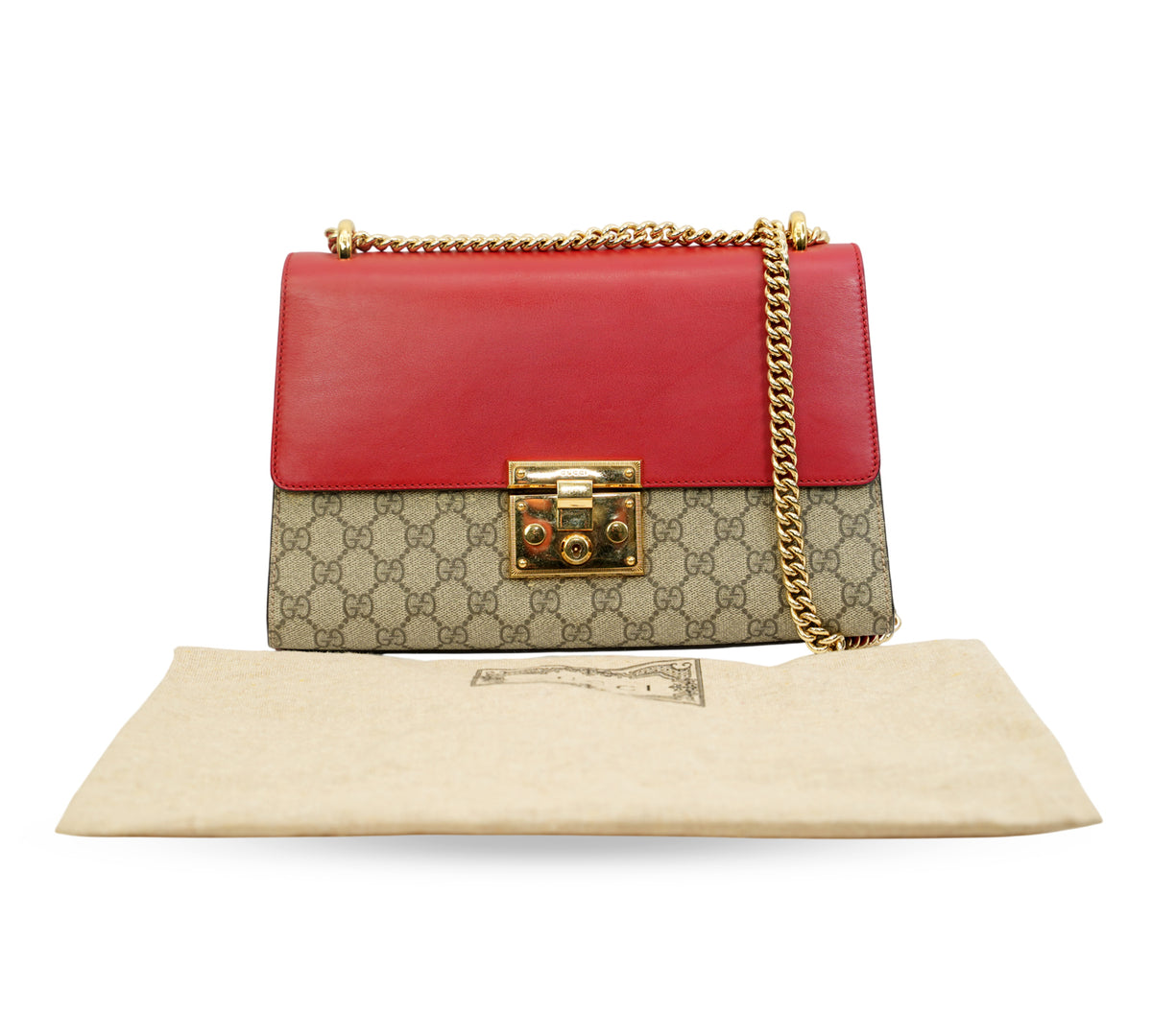 Gucci   Padlock GG Supreme Shoulder Bag