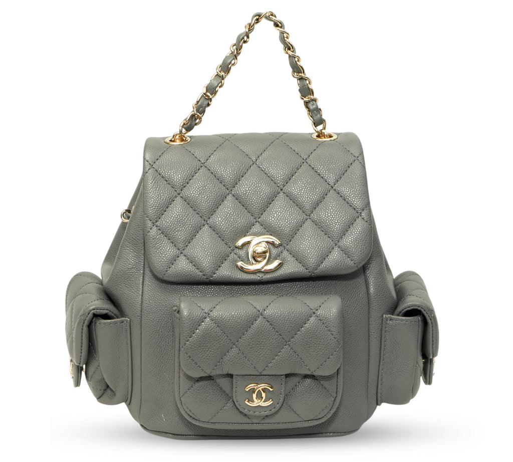 Quilted Caviar Small/Medium Cargo Duma Backpack