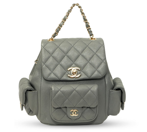 Quilted Caviar Small/Medium Cargo Duma Backpack
