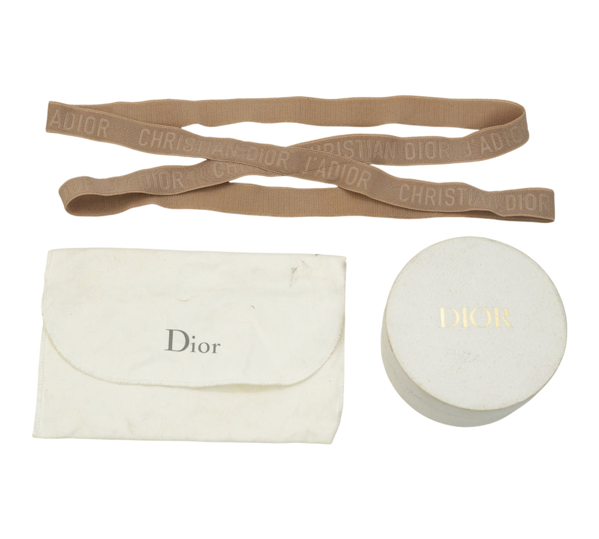 Christian Dior Beige J'Adior Elasticized Double Loop Headband