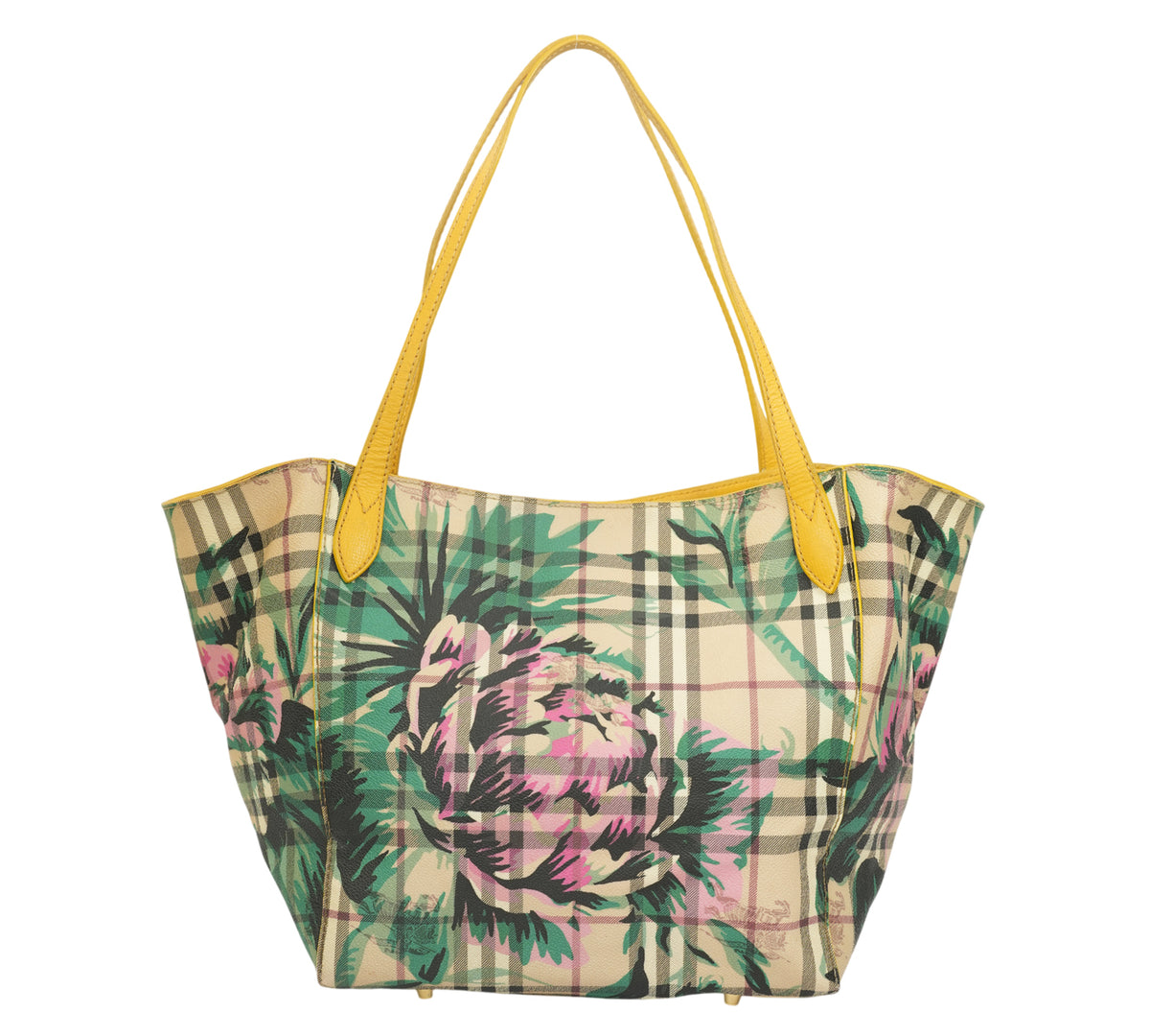 Burberry  Haymarket Check Peony Rose Small Canterbury Tote Bag