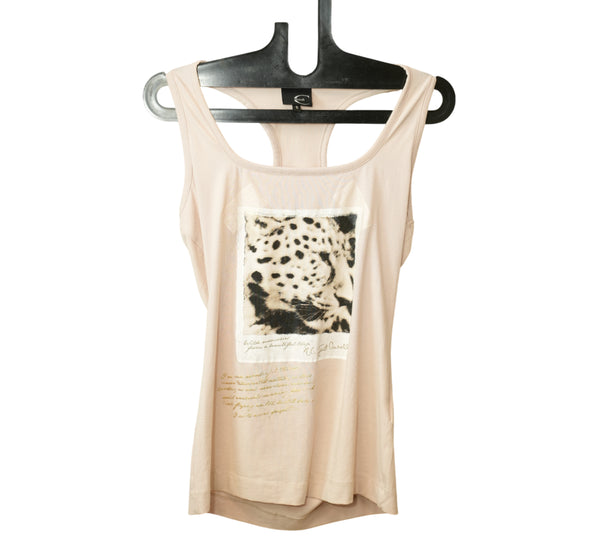 Graphic Leopard Print Racerback Tank Top Size - S