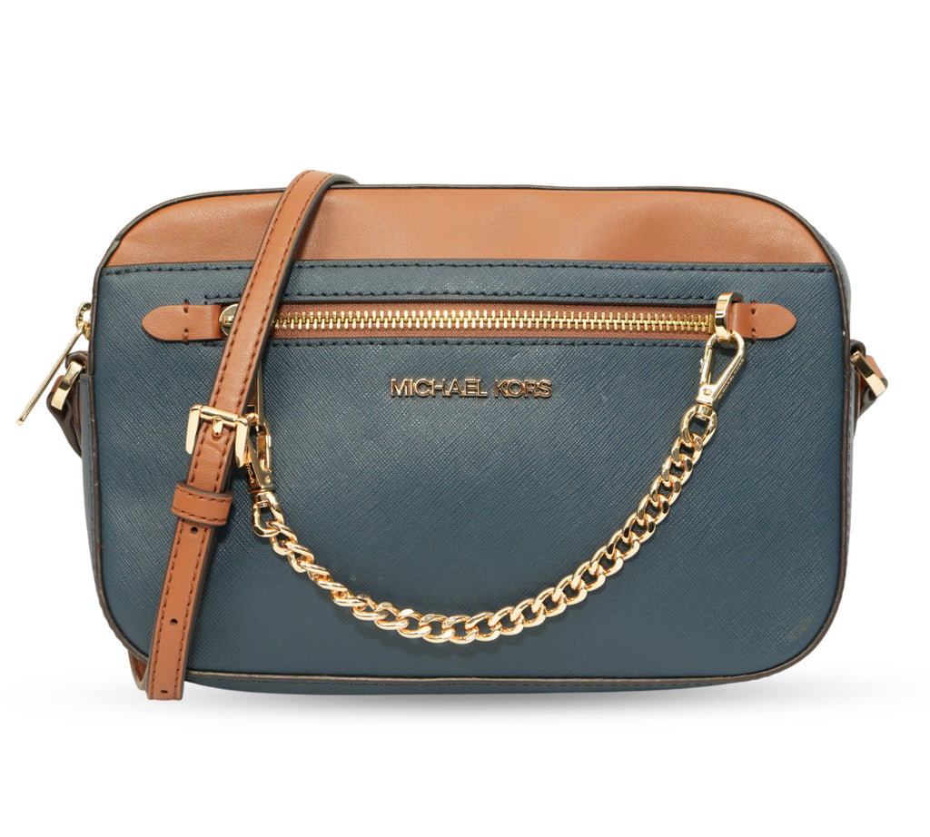 Jet Set Saffiano Leather Chain Crossbody Bag